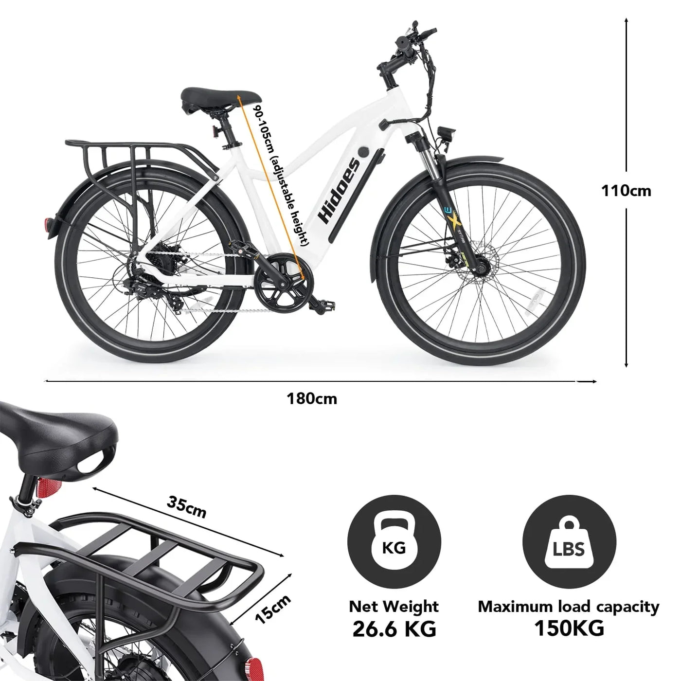 Hidoes BF1 Step-Thru Folding Electric Bike