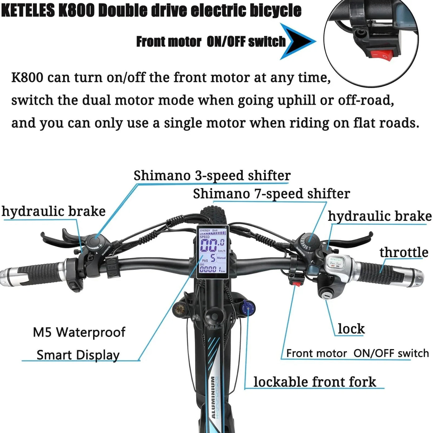 Keteles K800 Dual Motor Electric Bike