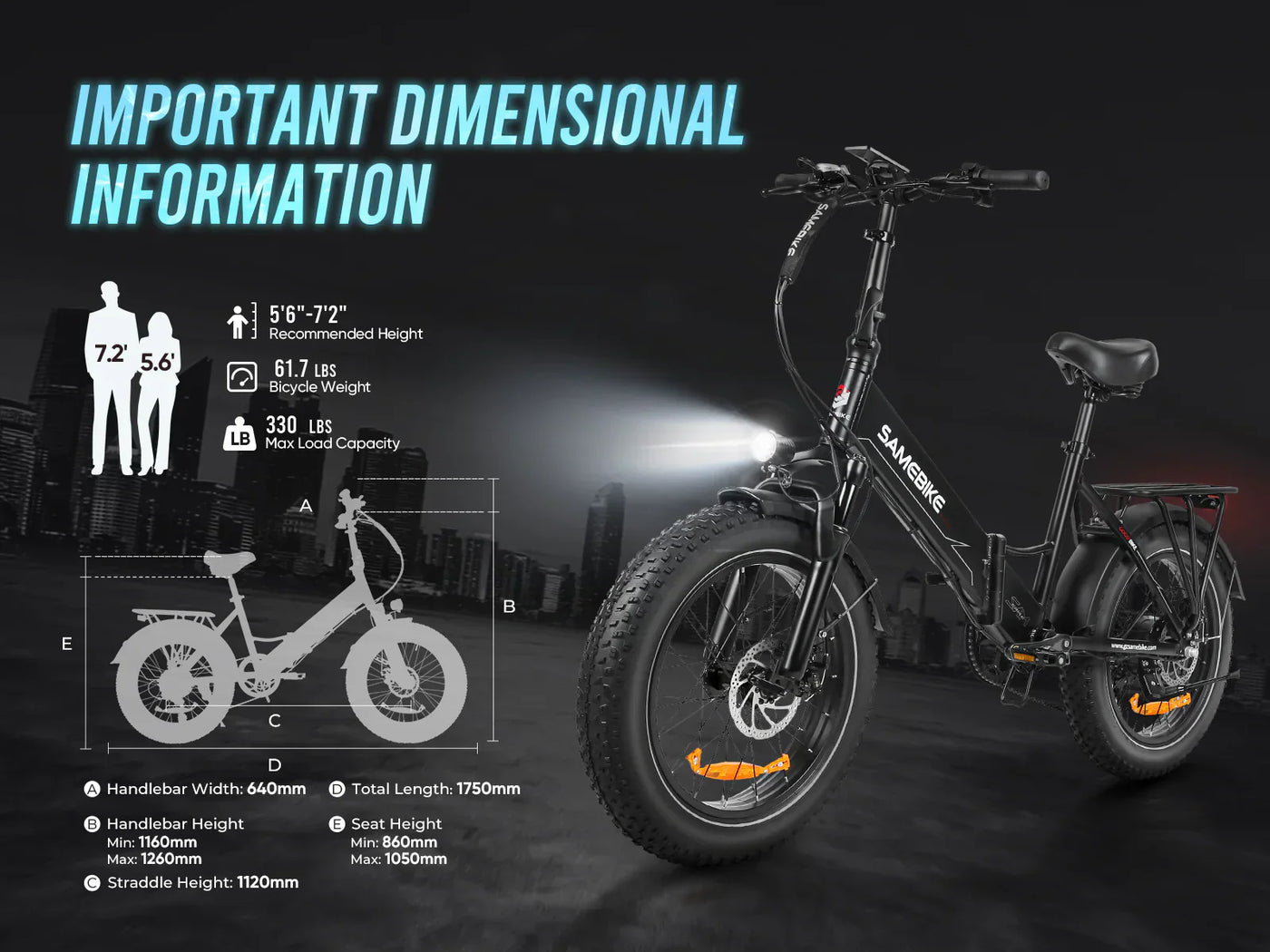 Samebike LOTDM200-II Electric Bike
