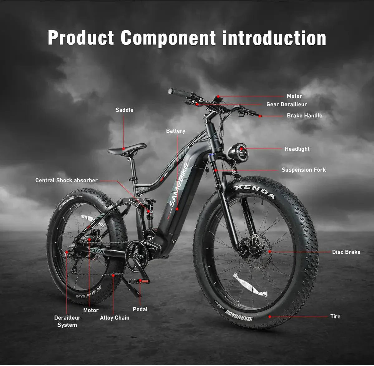 SAMEBIKE RS-A08 Mountain Electric Bike
